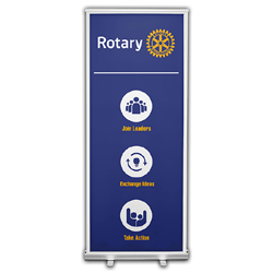 Rotary Organizing Principles Retractable Banner